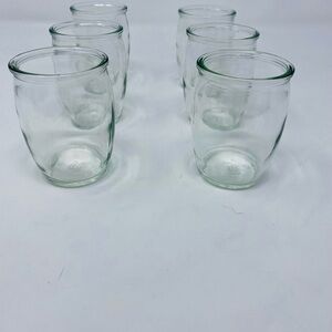 Set of 6 Mini Rounded Glass Jars